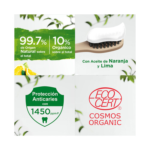 COLGATE Natural extracts bio Pasta de dientes con extracto de limón y cítricos para el cuidado de las encías 75 ml.