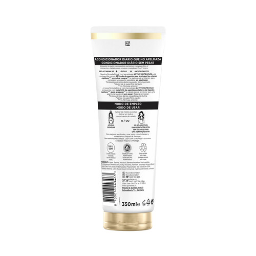 PANTENE Pro-v repara & protege Acondicionador ligero para cabellos secos, débiles y dañados 350 ml.