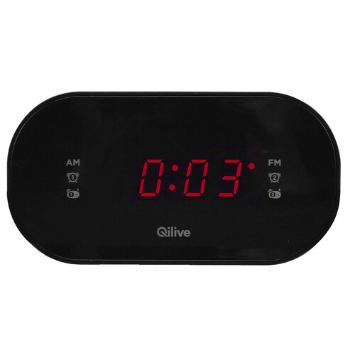 Radio despertador QILIVE Q.1105, 2 alarmas, radio AM/FM.