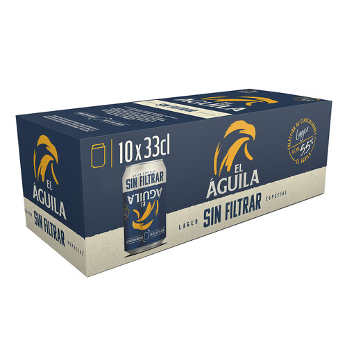 EL ÁGUILA Cervezas sin filtrar pack 10 uds. x 33 cl.