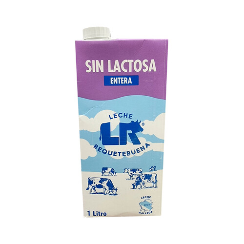 L.R. Leche entera de vaca, sin lactosa 1l.
