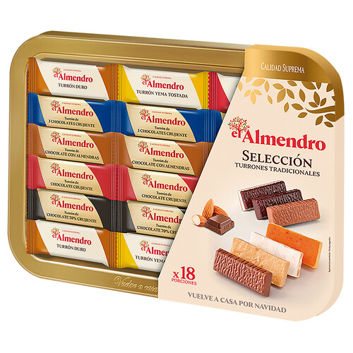 EL ALMENDRO Surtido especial de turrones en porciones 400 g.