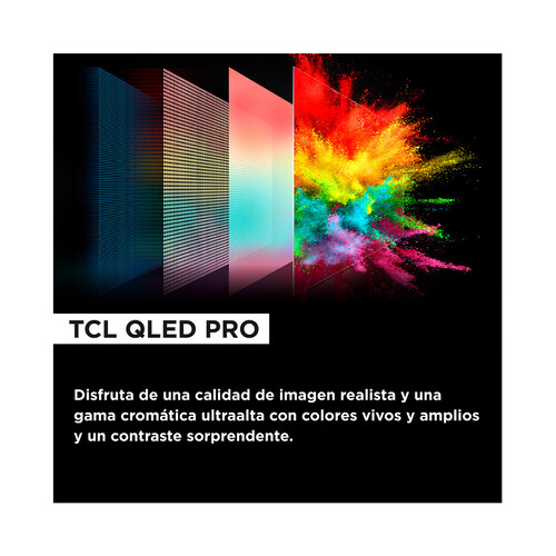 Televisión 165,1 cm (65)  QLED TCL 65C655, 4K, GOOGLE TV, Game Master 3.0, SMART TV, Bluetooth.