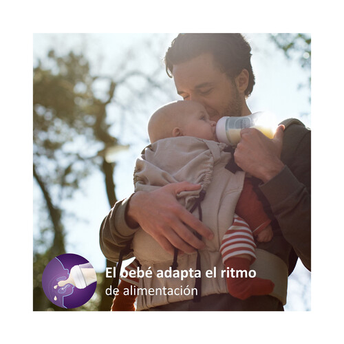 AVENT Natural response teat de Philips Tetinas de flujo rápido (4) para bebés de más de 3 meses 2 uds.