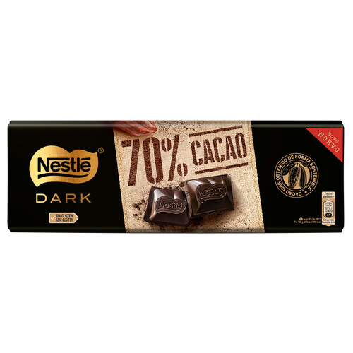 NESTLÉ Dark Chocolate negro 70% 250 g.