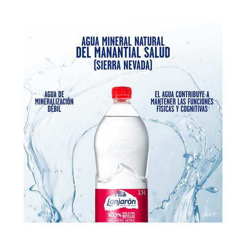 LANJARÓN Agua mineral botella de 1,5 l.