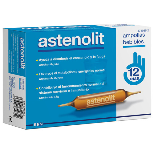 ASTENOLIC Complemento nutricional que ayuda a disminuir el cansancio 12 x 10 ml.