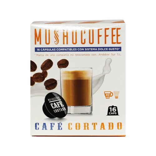 MUSHUCOFFEE Café cortado en cápsulas 16 uds.