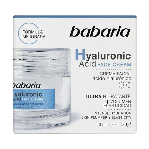 BABARIA Crema facial ultra hidratante y mejoradora del volumen y la elasticidad BABARIA 50 ml.