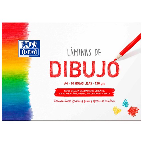 Sobre 10 Laminas Oxford Dibujo A4 130G Liso