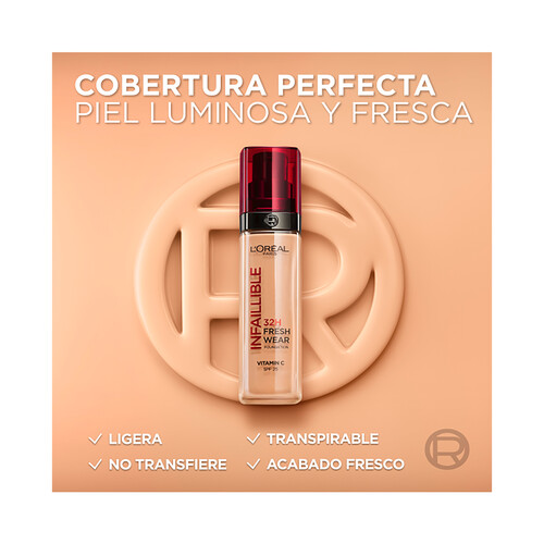 L´ORÉAL PARIS Infaillible 32 h fresh wear tono 315 Base de maquillaje de larga duración y FPS 25.