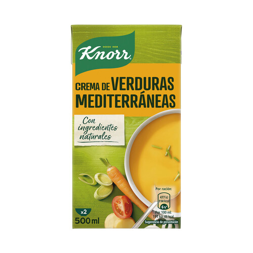 KNORR Crema de verduras Mediterráneas 500 ml.