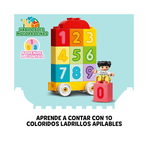 Juego de construcciones Tren de los Números: Aprende a Contar con 23 piezas, LEGO DUPLO 10954.