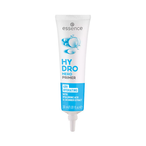 ESSENCE Hydro hero Prebase hidratante con ácido hialurónico y extracto de pepino 30 ml.