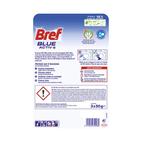 BREF Colgador wc BREF Blue Activ 3 uds. x 50 g.