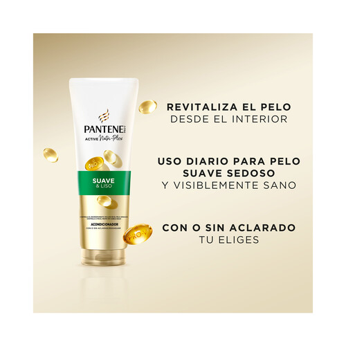 PANTENE Pro-v suave & liso Acondicionador con o sin aclarado, para cabellos encrespados o apagados 350 ml.