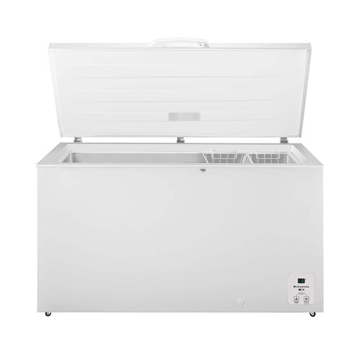 Arcón congelador HISENSE FT546D4AWLYE, clasificación energética: E, H: 85cm,A: 144,8cm, F: 72,1cm, capacidad total: 420L.