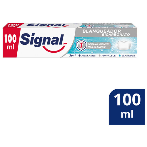 SIGNAL Pasta de dientes con flúor y minerales y acción blanqueante 100 ml.