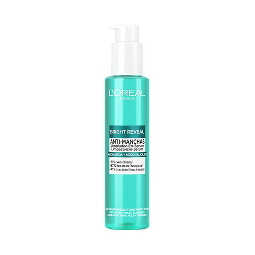 L´ORÉAL PARIS Bright reveal Sérum limpiador anti-manchas, para pieles sensibles 150 ml.