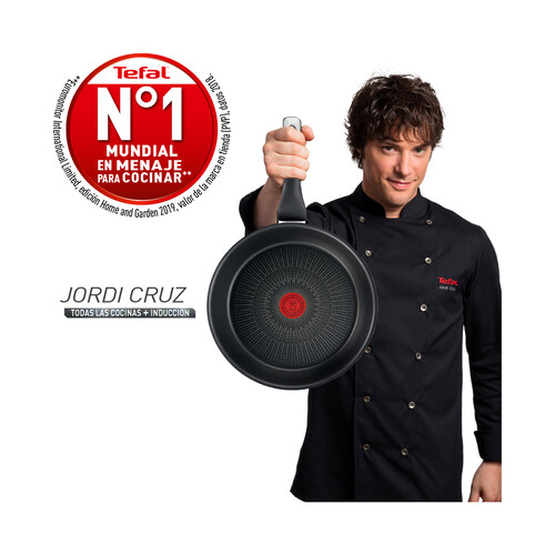 Sartén 24cm de aluminio fundido con antiadherente antirayaduras, Jordi Cruz TEFAL.