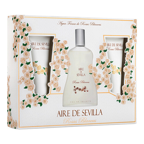 AIRE DE SEVILLA Rosas blancas Estuche regalo para mujer.