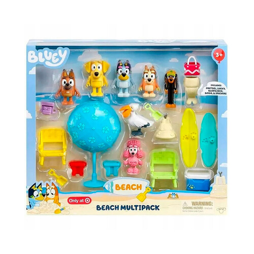 Multipack de 6 Figuras BLUEY Beach, +3 años.