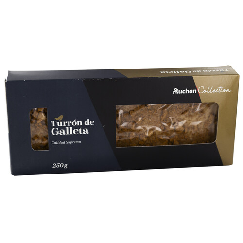 PRODUCTO ALCAMPO Collection Turrón de chocolate y galletas 250 g.