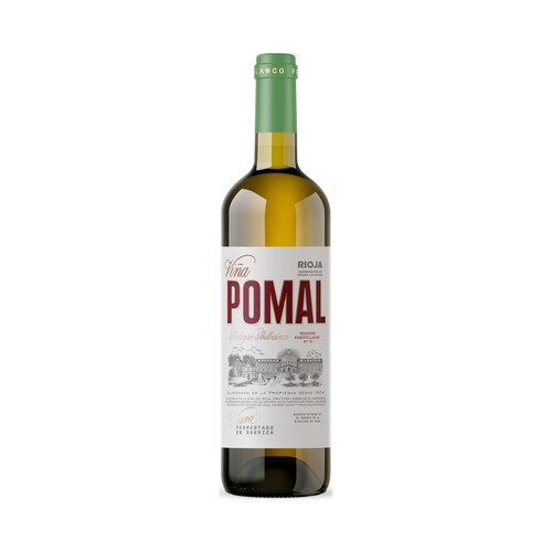 VIÑA POMAL Vino blanco fermentado en barrica y con D.O. Ca. Rioja botella de 75 cl.