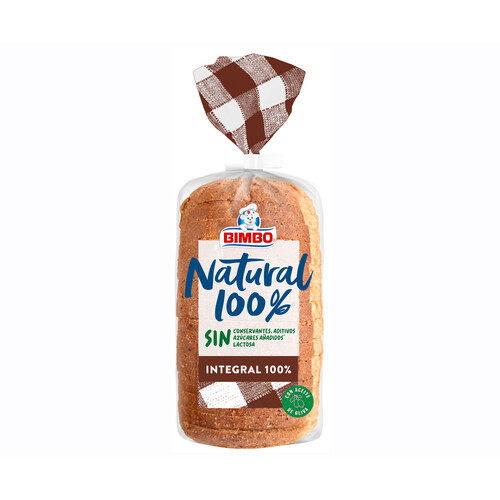 BIMBO Pan de molde integral con corteza natural 100 % 360 g.