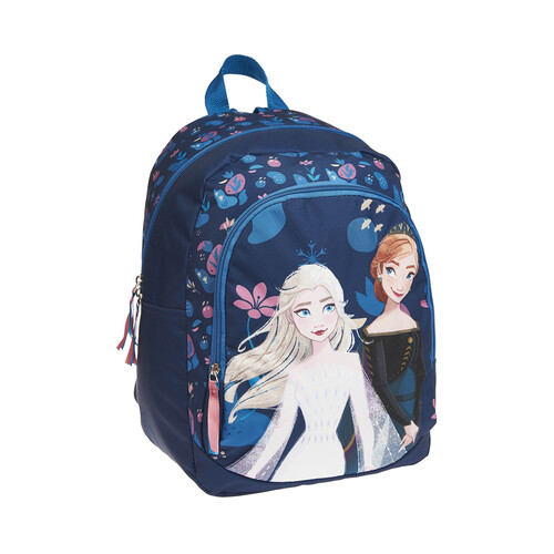 Mochila de 38cm, FROZEN, 2 compartimentos, color azul, ALCAMPO.