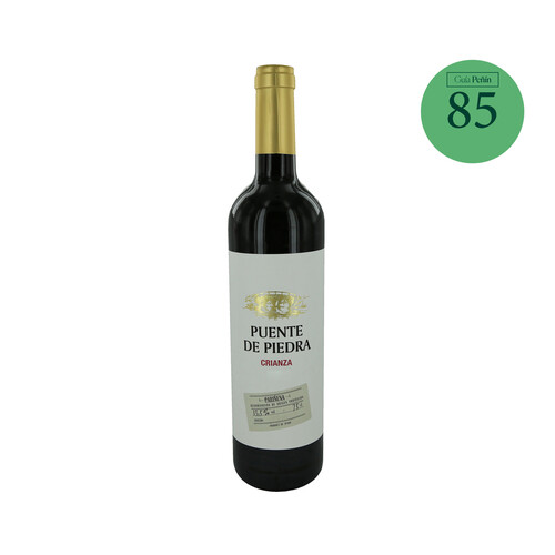 PUENTE DE PIEDRA Vino tinto crianza con D.O.P Cariñena botella 75 cl.