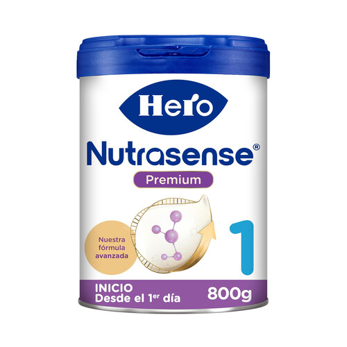 HERO Nutrasense premium Leche (1) de inico para recién nacido, desde el primer día 800 g.