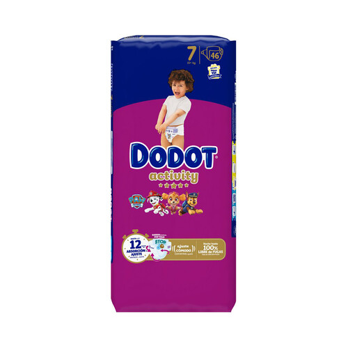 DODOT Activity Pañales talla 7 (+ 15 kg) 46 uds.