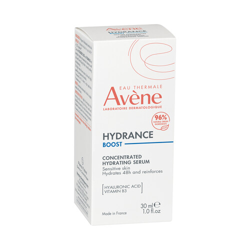 THERMALE AVÉNE Hydrance boost Sérum hidratante concentrado, con ácido Hialurónico y vitamina B3 30 ml.