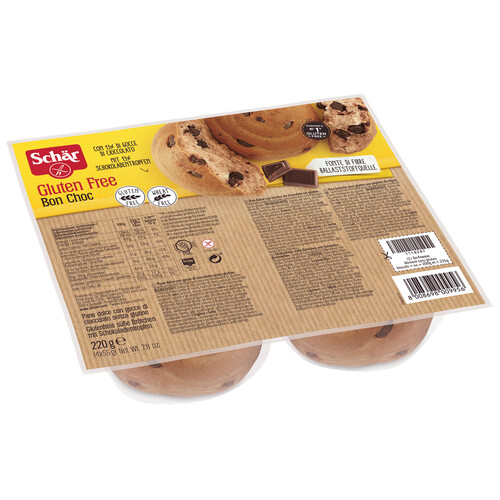 SCHAR Panecillos dulces con pepitas de chocolate (brioche) sin gluten 220 g.