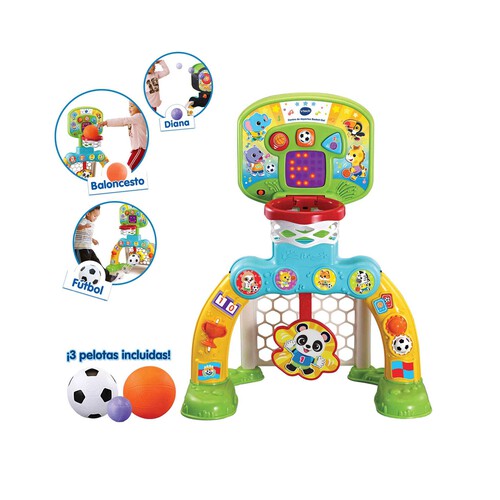 Centro de deportes Basket-Gol canasta-portería y diana interactiva para niños VTech Baby. Edad recomendada desde 1-4 años