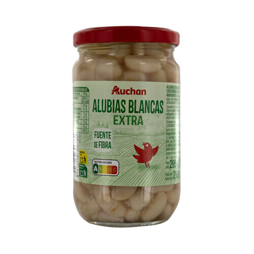 PRODUCTO ALCAMPO Alubias blancas (judias) extra, ya cocidas bote 210 g.