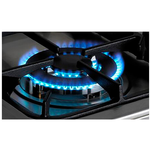 Cocina de gas independiente MEIRELES G-1530DV X1, horno a gas, 3 zonas cocción, A: 82cm, H: 51,5cm, F: 56,5cm.