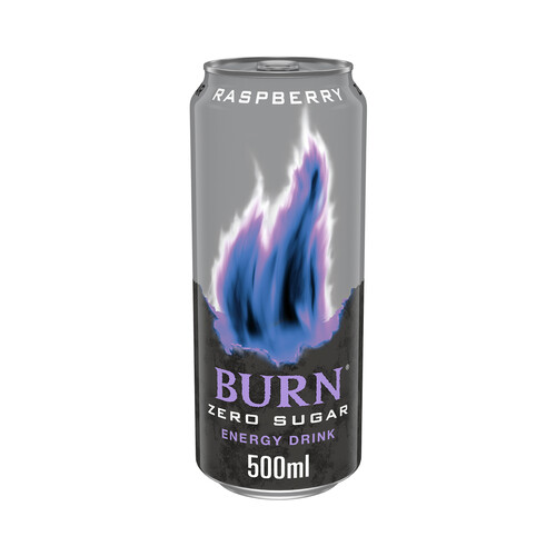 Bebida energética frambuesa Zero azúcar BURN ZERO 50 cl.