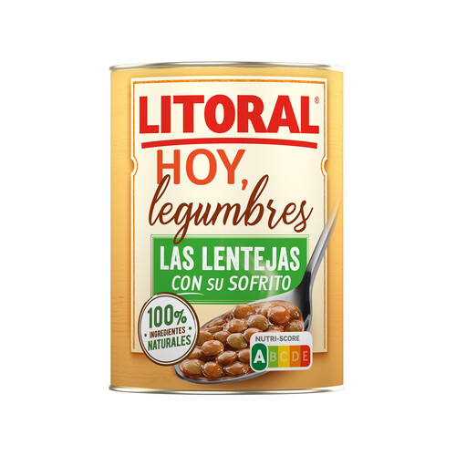 LITORAL Lentejas de la Abuela cocinadas LITORAL 435 g.