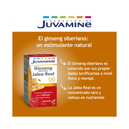 JUVAMINE Complemento Nutricional a base de ginseng y jalea real  30 comprimidos