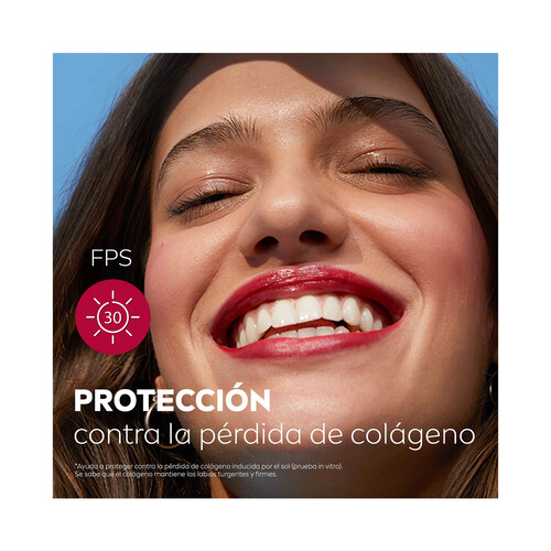 LIPOSAN Carin beauty 3 en 1 Bálsamo protector de labos y mejillas color intenso (rojo) y FPS 30.