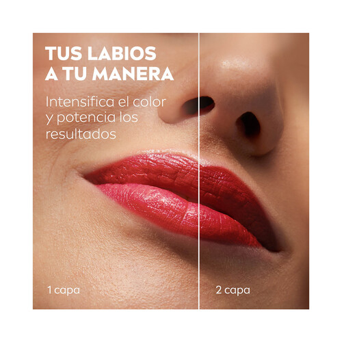 LIPOSAN Carin beauty 3 en 1 Bálsamo protector de labos y mejillas color intenso (rojo) y FPS 30.