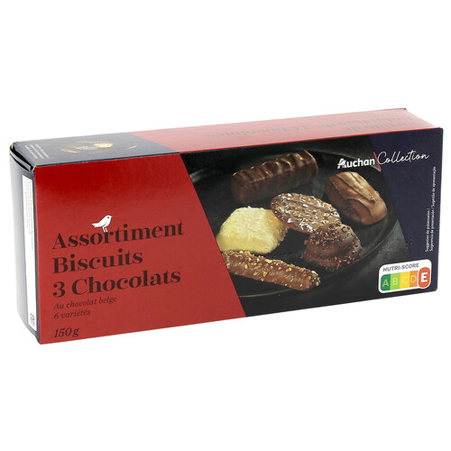 PRODUCTO ALCAMPO Collection Surtido de galletas (6 variedades) con chocolates belga 150 g.
