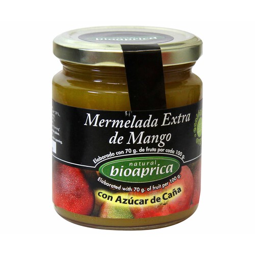 Mermelada de mango con azúcar de caña ecológico BIOAPRICA 275 g.