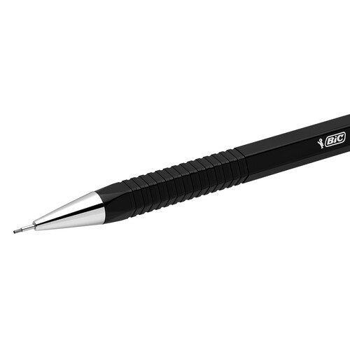 Portaminas retráctil con mina 0.5mm y goma de borrar. BIC.