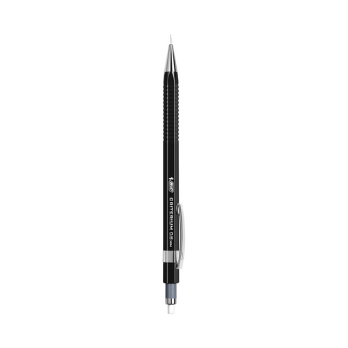 Portaminas retráctil con mina 0.5mm y goma de borrar. BIC.