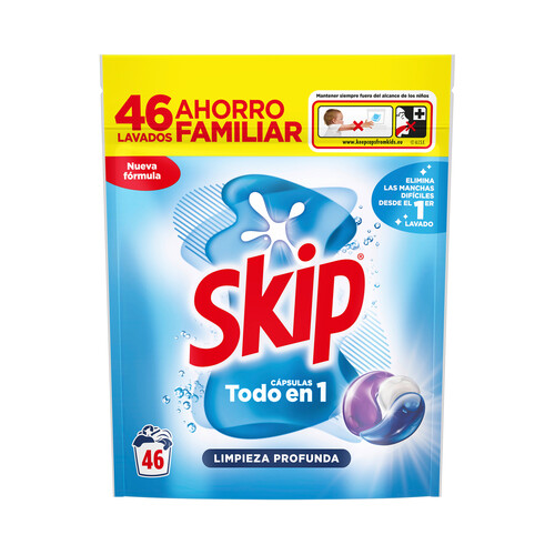 SKIP Active Clean Detergente en cápsulas 46 uds.