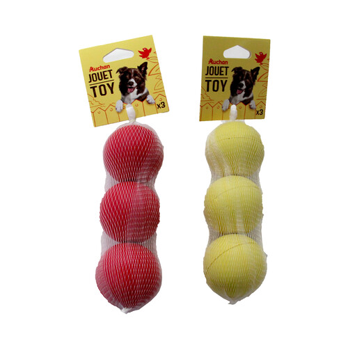 PRODUCTO ALCAMPO Juego de 3 bolas de goma de 6 cm.