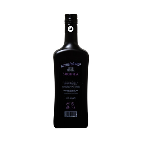 MONTELONGO Crema de tequila con sabor a fresa botella 70 cl.